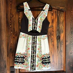Floral Cutout Mini Dress